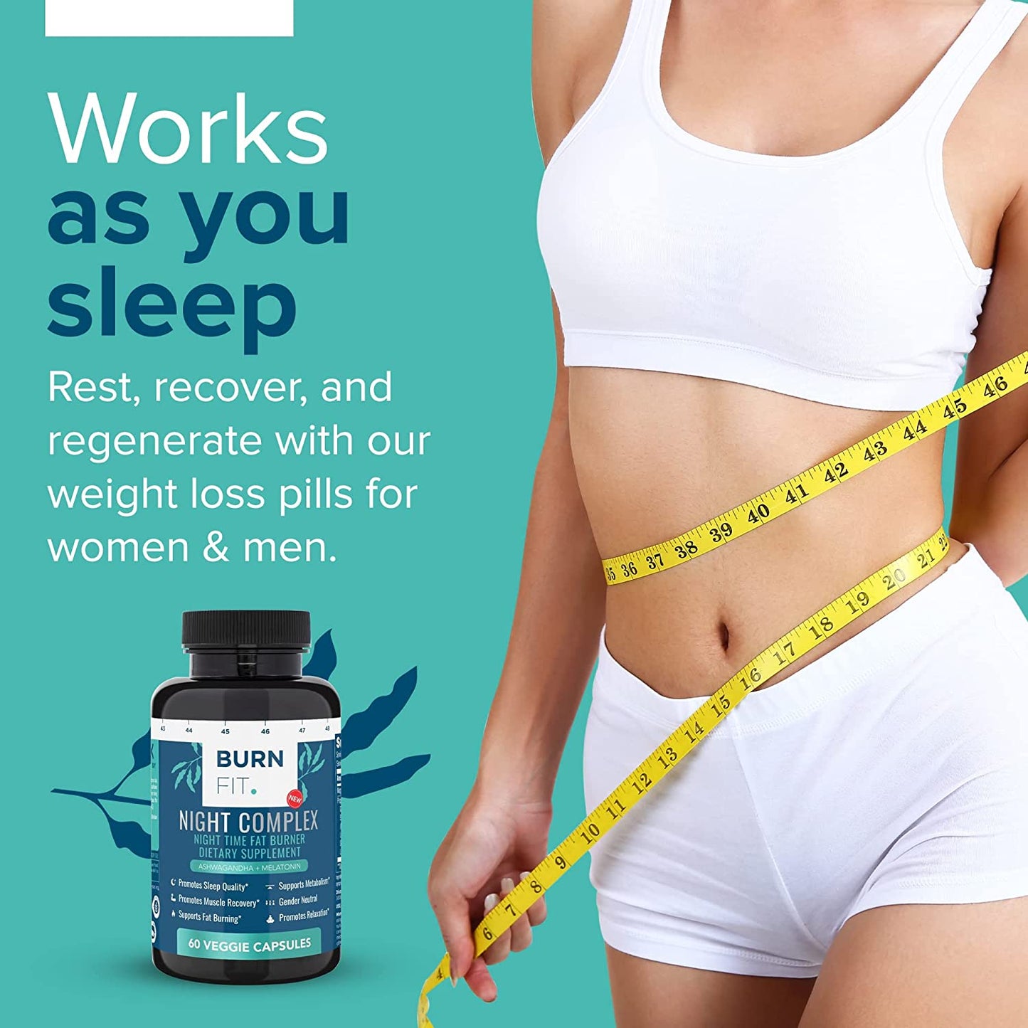 Burn.Fit Night Complex Capsules Sleep Aid and Weight Loss Aid Supplement